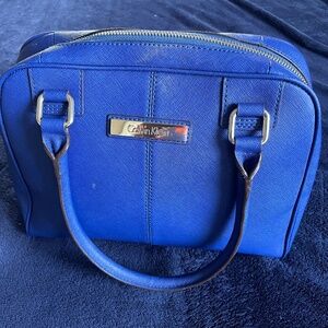 Calvin Klein, blue, purse, with straps, elegant look
